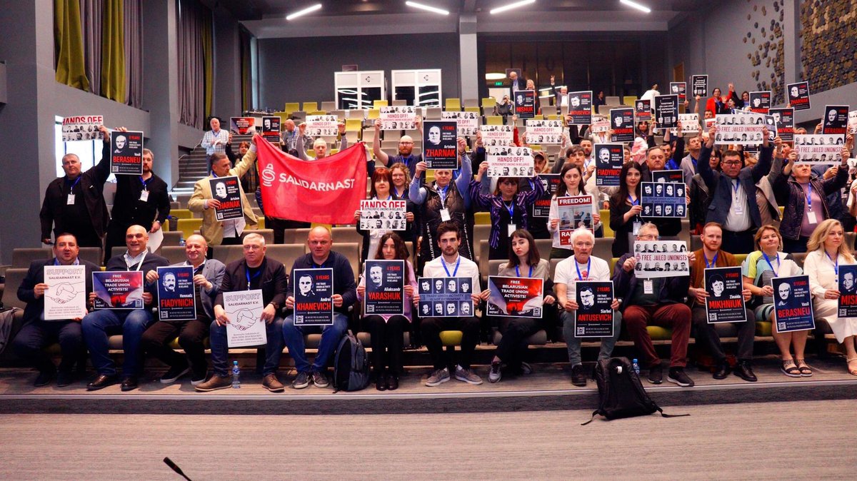 DISK_Int's tweet photo. #Labourstart Global Solidarty Conference was held in Tbilisi, Georgia. Georgian trade unions #GTUC host hundreds of labour activists from different corners of the world, including Turkey. @labourstart #solidarity @ILOACTRAV https://t.co/IVHM2u6Jw2