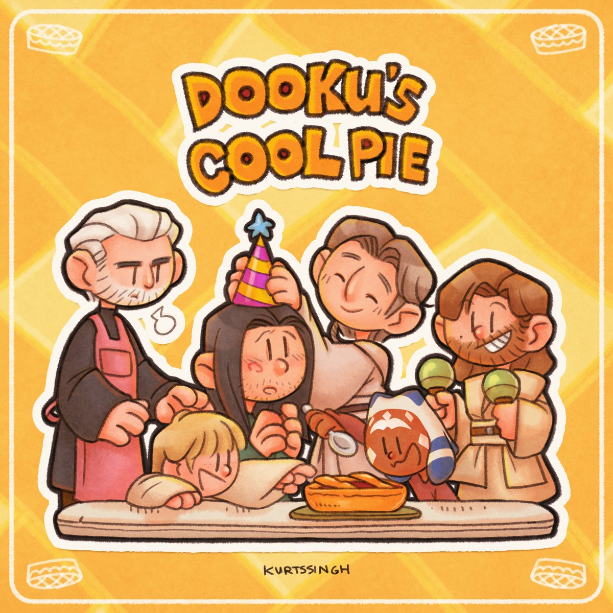 “Master Dooku makes cool pies. They are not just some regular cool pies; they are so cool that everyone in the galaxy wants to have a bite.”
Was supposed to be a picture about inviting Xan to the May 4 party. But now... xD
#StarWars #Dooku #anakin #QuiGon #ObiWan #Ahsoka #Xanatos