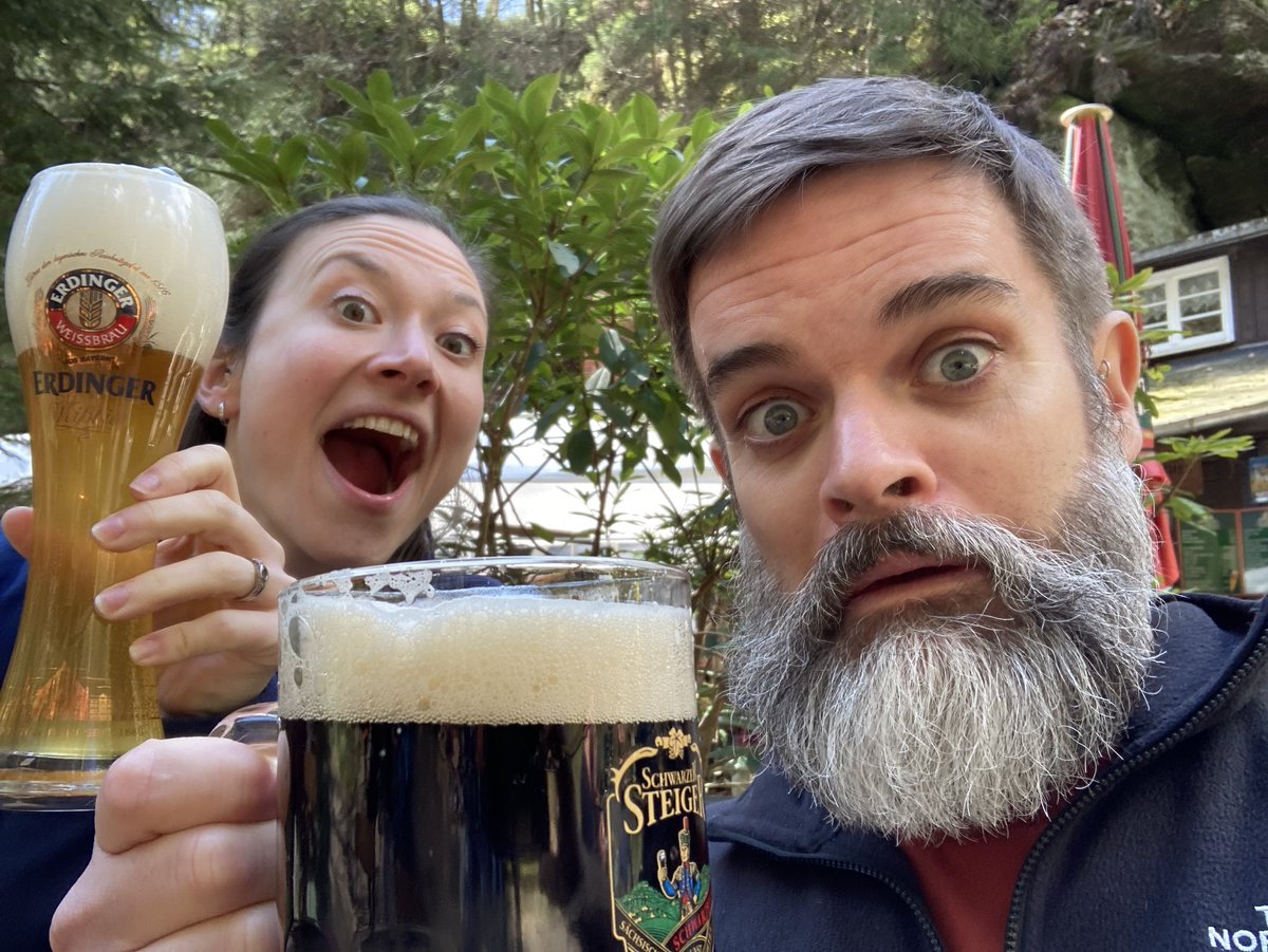 #malerweg Day 1. Pirna to Stadt Wehlen, super weather and nice walking. Reflections: snacks are essential, and German beer is utterly, utterly fantastic.