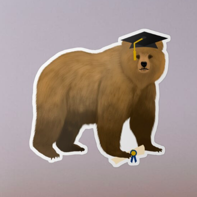 thanks to the BEAR GRAD (or their family/friends) who bought stickers!  🐻🎓

other mascots graduating/other gifts too!

#BuyIntoArt #Bears #GoBears #BearGrad #Graduation #Graduation2023 #GraduationGifts #GraduationGiftIdeas #graduationparty 

redbubble.com/i/sticker/Grad…