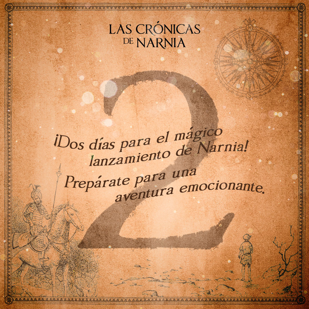 ¡Falta muy poco! En solo 2 días podrás tener en tus manos las ediciones en español de los 7 libros clásicos de Narnia con las portadas e ilustraciones originales de Pauline Baynes. ¡No te pierdas la oportunidad de vivir estas aventuras inolvidables! #LasCrónicasDeNarnia