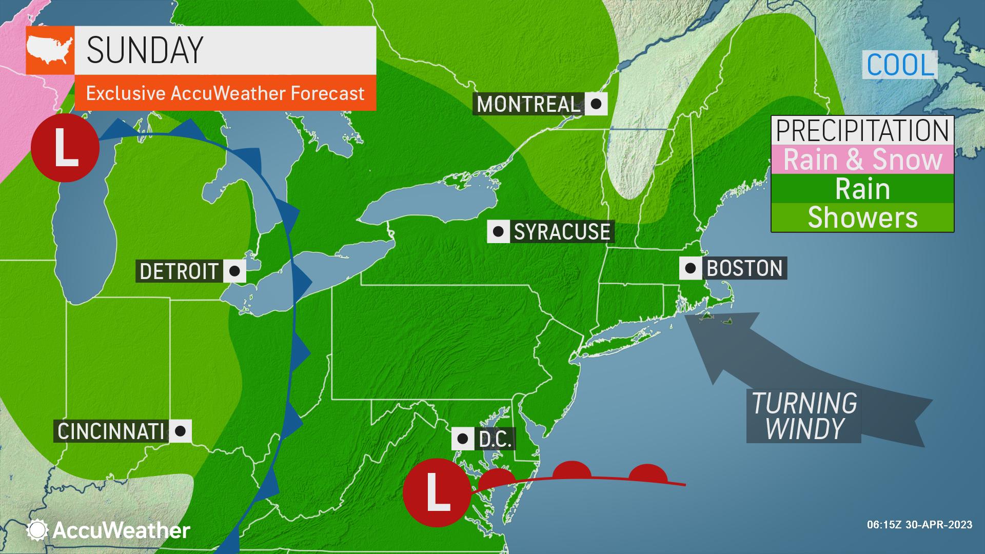 WWJ 950 on Twitter "WEATHER Sunday midday accuweather forecast