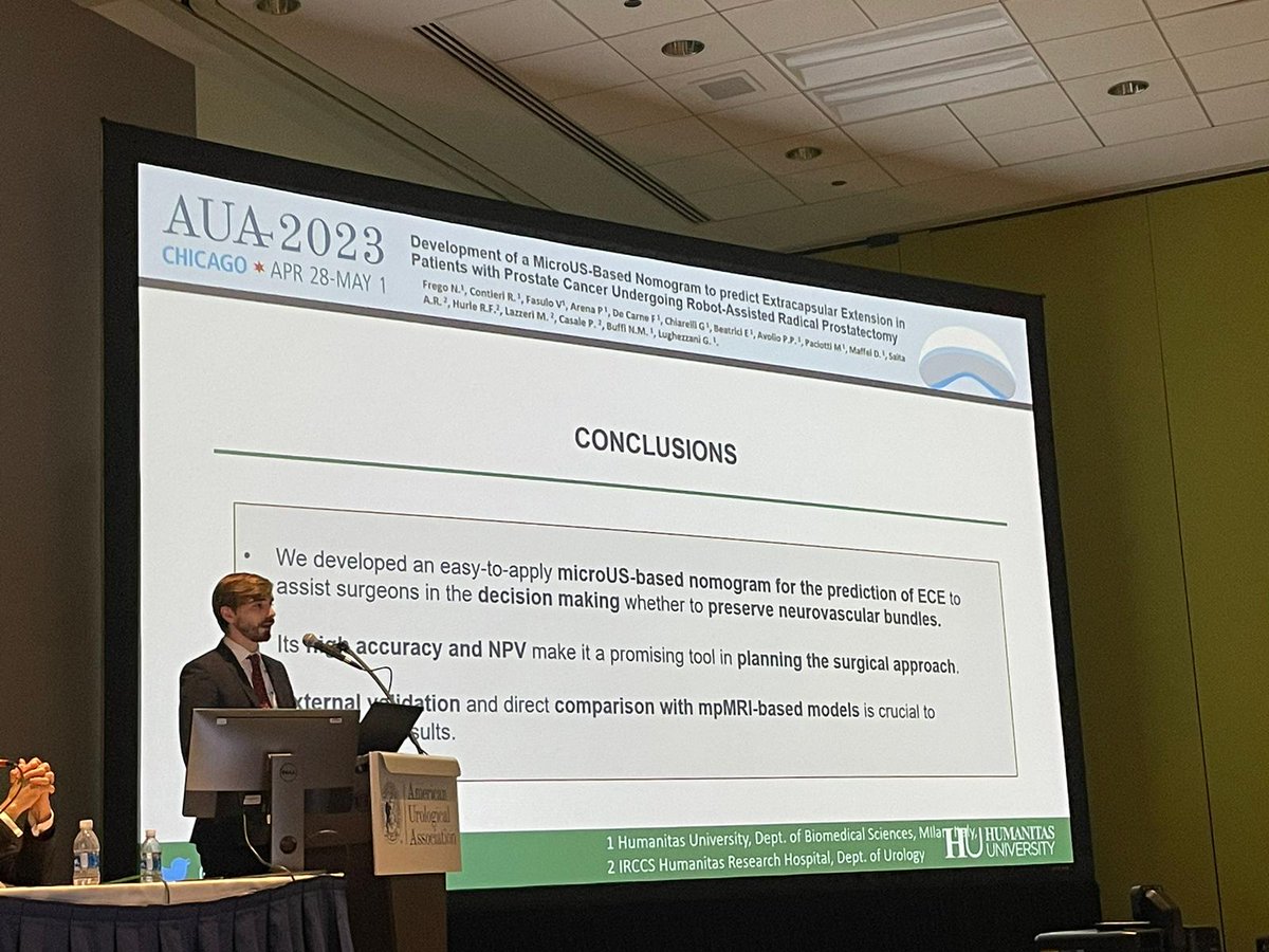 ExactImaging's tweet photo. Great talk at #AUA2023 by @DavideMaffei_MD  from @HumanitasMilano, on Extra Prostatic Extension of #prostatecancer as visualised with #Microultrasound @ExactImaging @FocalOneHIFU @EDAPTMS 
#SeeCharacterizeTarget https://t.co/FLEVVEK7kS
