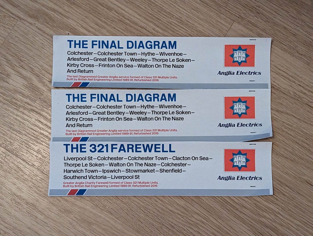 DownOnTheStour's tweet image. Well unfortnately between the Bin tour or the PEP Tour I was obvouisly choosing the latter. 😅

Farewell to these beasts from East Anglia. You served the GEML well and I'm glad I did the final diagram at least! 👏

#RailwayPhotography #railwaytwitter #class321 #dustybin #DOTS