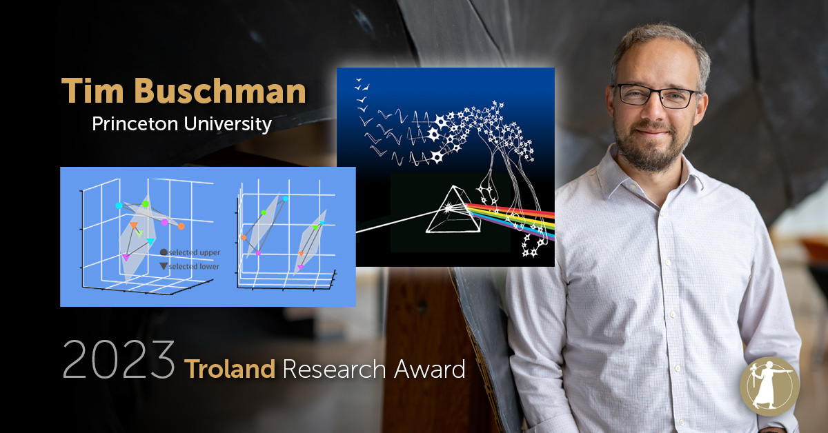 Congratulations to @timbuschman of @Princeton, winner of a 2023 @theNASciences Troland Research Award for his groundbreaking contributions and insights into the neural mechanisms of cognitive control. See him accept the award at the 160th NAS Annual Meeting! #NASaward #academia