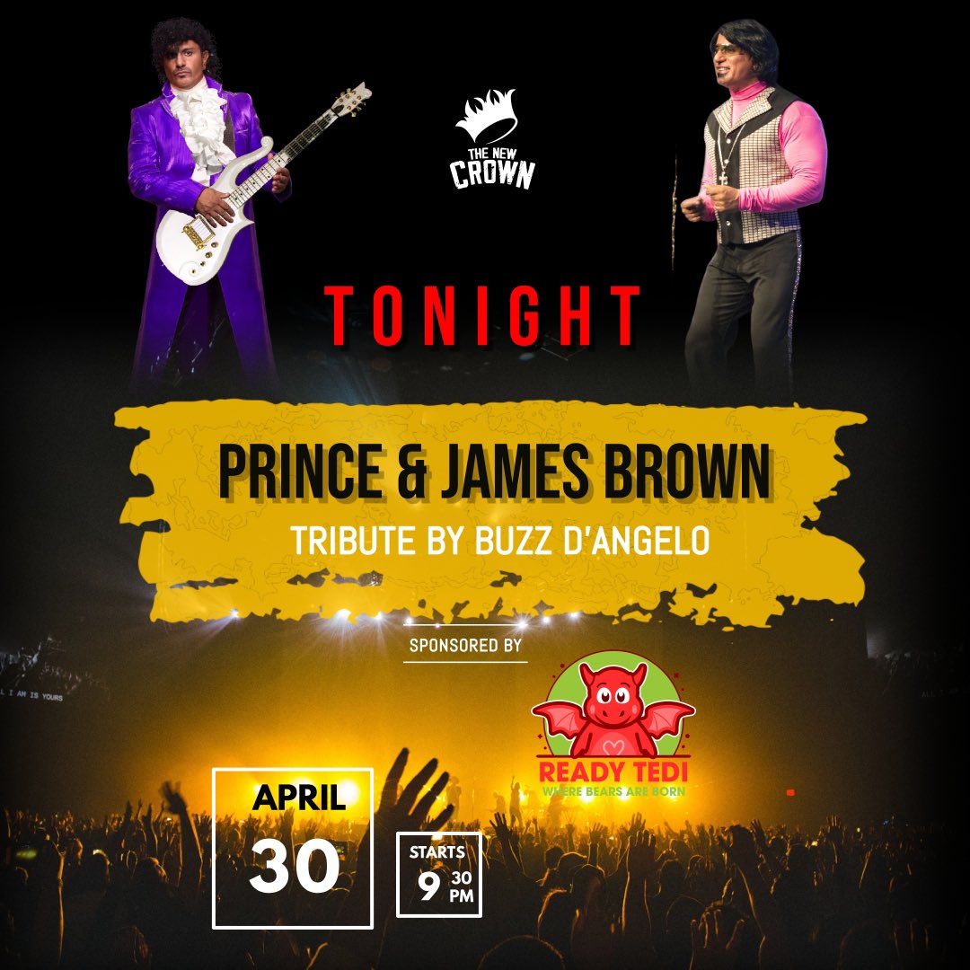 DON’T MISS TONIGHTS PERFORMANCE of Buzz D’angelo as Prince and James Brown there’s still to grab tickets with the link or simply grab them at the door !!  
eventim.co.uk/artist/james-b…