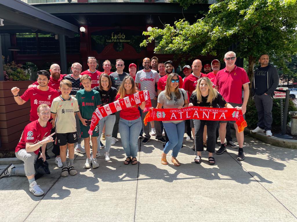 OLSCAtlanta's tweet photo. The Fado Atlanta Reds #HTPhoto
#LIVTOT #LFC #COYR #LFCATL #MyPLMorning @NBCSportsSoccer @MightyRed_LFC @LFCUSA @PLinUSA #OLSC #OLSCFamily #YNWA https://t.co/MwBIVpmCjf
