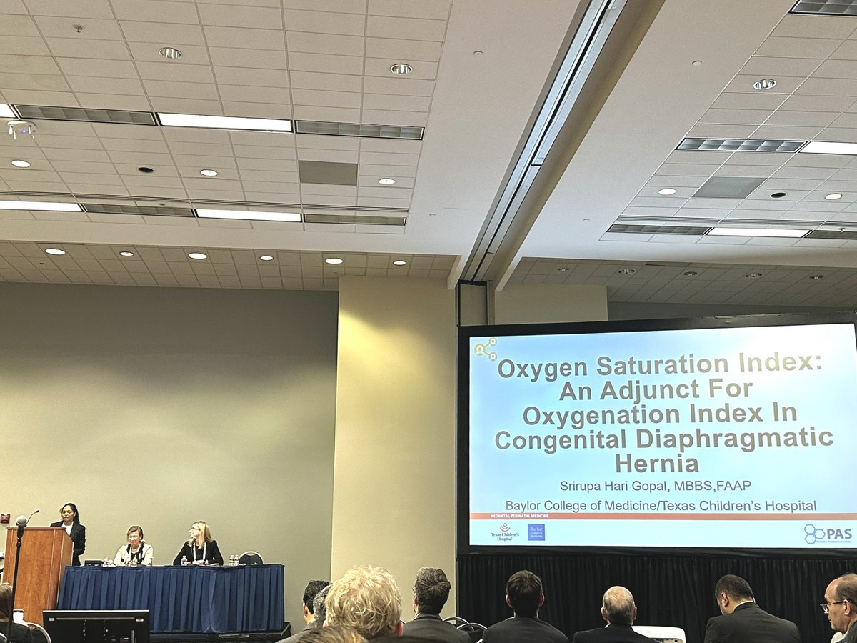 Wonderful talk by @SrirupaHariGopa from @BCMNeoFellows (and my @aap_peds NeoReviews/NeoQuest mentee!) on using OSI as a useful surrogate for OI in infants with #CongenitalDiaphragmaticHernia at #PAS2023 @PASMeeting
