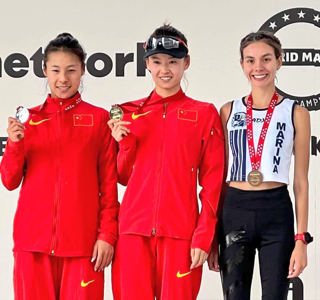 ¡Bronce para México🥉🇲🇽!
Alegna González logra el tercer lugar en el Gran Premio de Madrid de Marcha🚶🏼‍♀️en los 10km.
Alegna ya cuenta con la marca para París 2024 🇨🇵