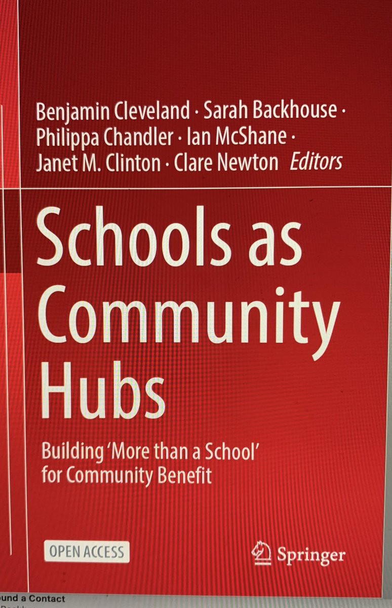 CindiHron's tweet photo. It’s published!
Schools as Community Hubs, Building ‘More than a School’ for Community Benefit. 
Check out my chapter: Nature as Partner, How School Communities Benefit from Ecological Connections

https://t.co/4AcfJdYbt9
#CommunityDevelopment  #SustainableLiving #Wellbeing https://t.co/xrHLTm1OtG
