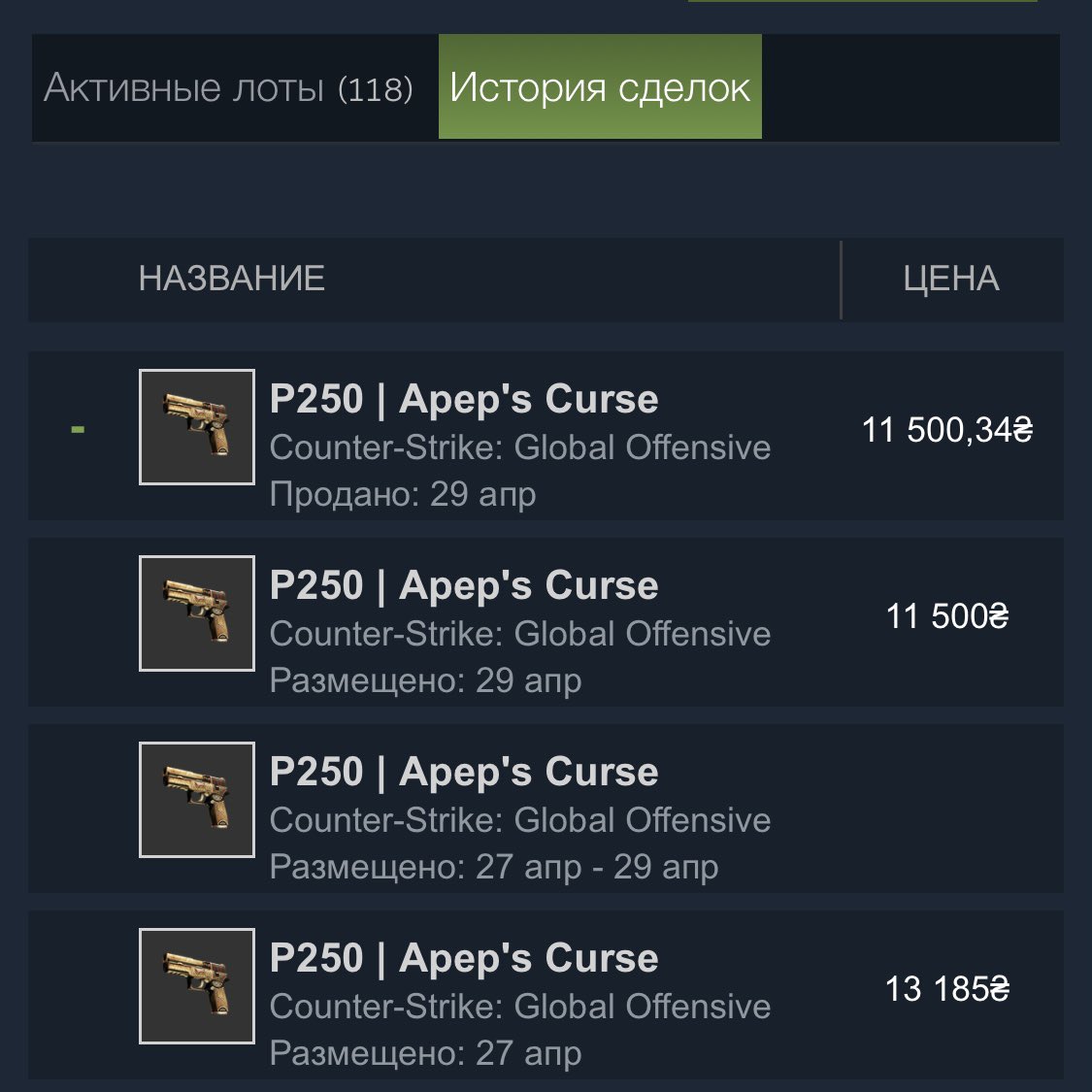 m1haban's tweet photo. P250 | Apep's Curse  float 0,01271953 rank 23, sold 370$ 

#Anubis #counterstrike https://t.co/ydvkWJuVaJ