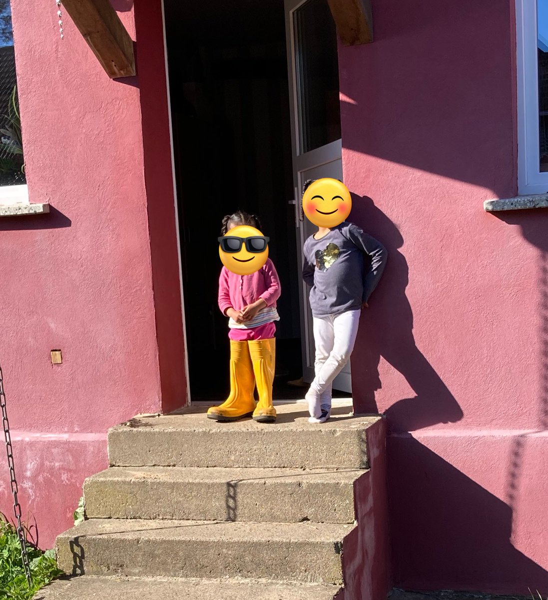 Gartenarbeit, wir gehen rein