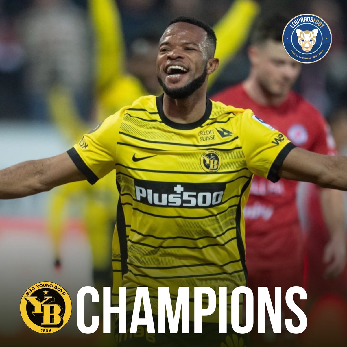 leopardsfoot's tweet photo. 🐆 Elia remporte le championnat 🏆 
 
Brillants devant leur public contre Lucerne (5-1), les Young Boys sont officiellement champions de Suisse. 

Titulaire, Meschack Elia a été remplacé à la 79è minute. 

Il  vient de gagner son troisième titre de champion avec YB. 

#bscyb https://t.co/EkfzfEIObE