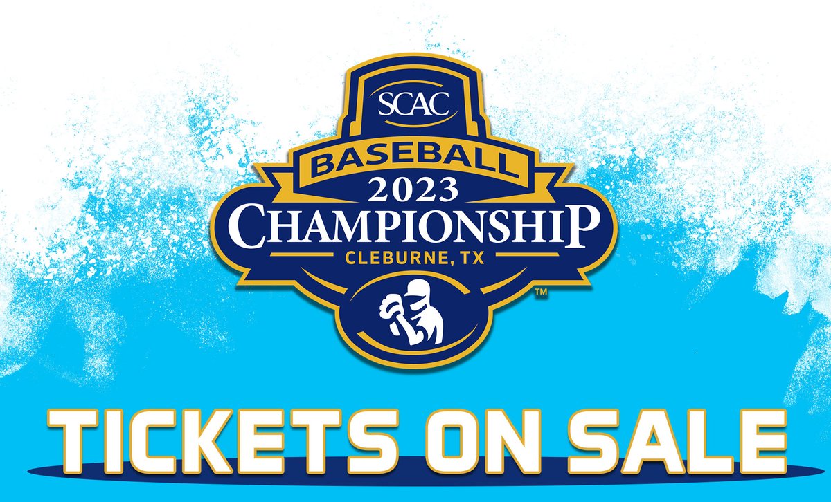 SCAC_Sports's tweet photo. The #SCAC Baseball Championship is soon arriving. We do not want you to miss it!

Make sure you get your tickets here.
🎟️| https://t.co/u4mazWbzN9 https://t.co/JlzVL1OIr5