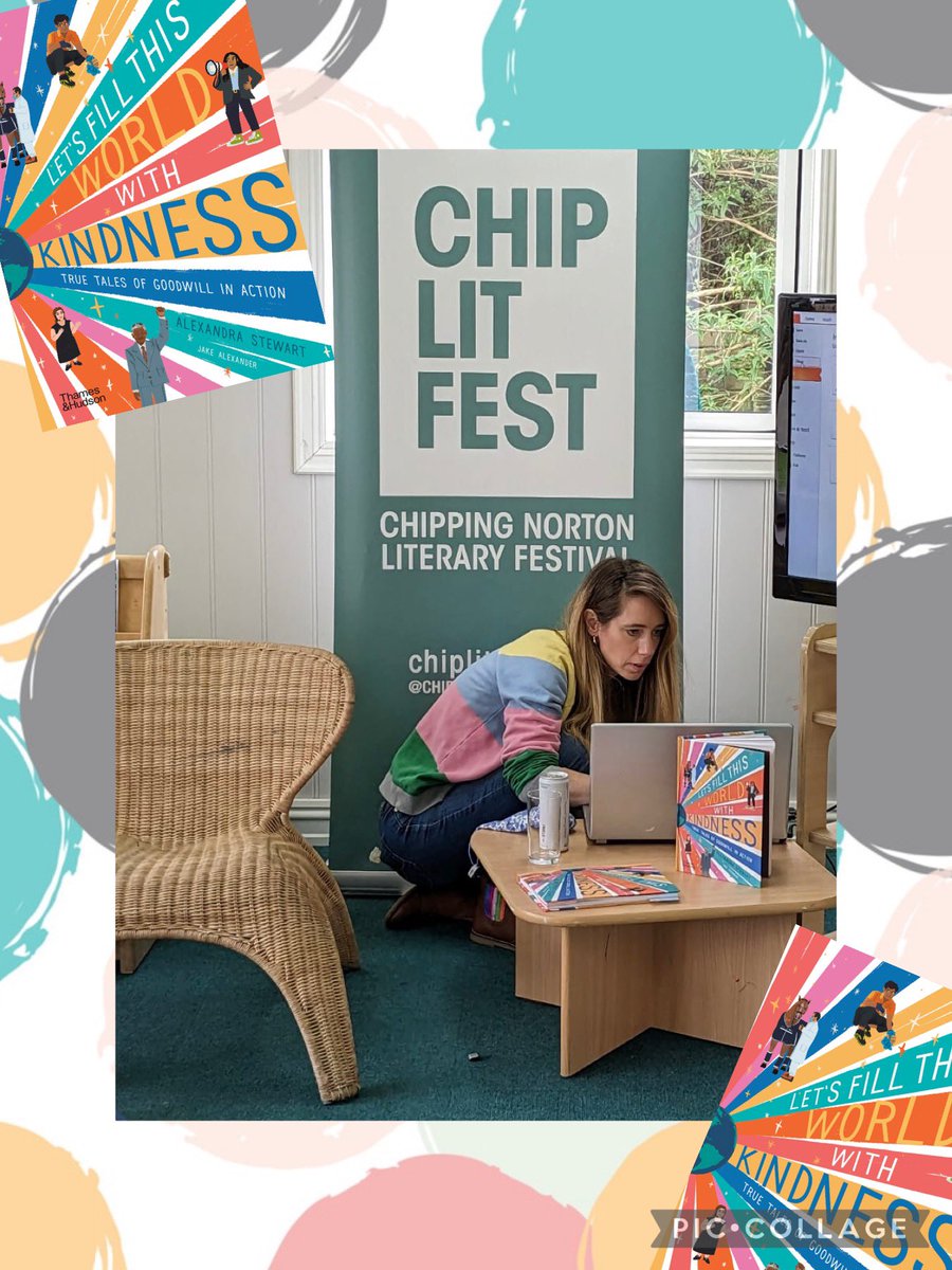 A huge thank you to the marvellous team <a href="/ChipLitFest/">ChipLitFest</a> for hosting me today and for the awesome audience who helped me explore how to fill this world with kindness. Publication day 18 May! #kindness @Jaffeandneale #ACEchippingnorton <a href="/thamesandhudson/">Thames & Hudson</a> <a href="/JakeIllustrate/">Jake Alexander</a>