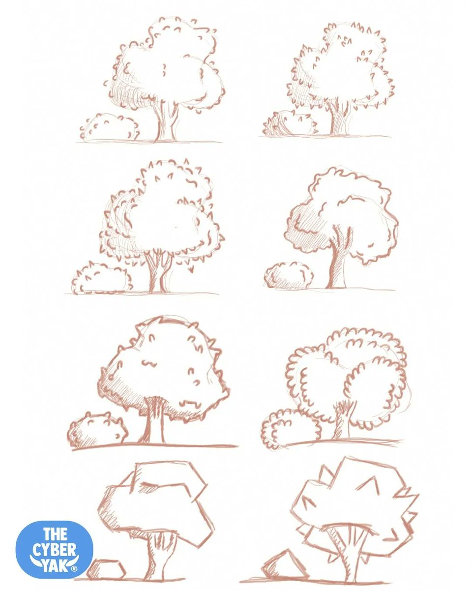 RealCyberYak's tweet photo. Little tree study for the day 😁 https://t.co/jGnqlJ5xU3