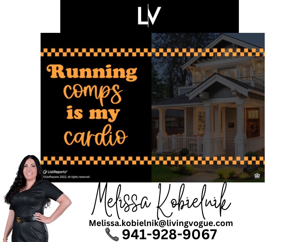 Trying to figure out the true value of your home can be exhausting! I can do all the heavy lifting for you and price your home to sell!

📱941.928.9067 for all of your Real Estate needs whether you are buying or selling!

Melissa Kobielnik
Real Estate Consultant 💁🏼‍♀️
Living Vogue