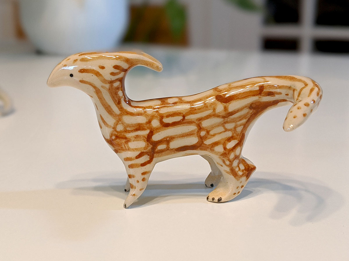 _kness's tweet photo. An old Parasaurolophus figurine 💖 https://t.co/MUW4pZcBPp