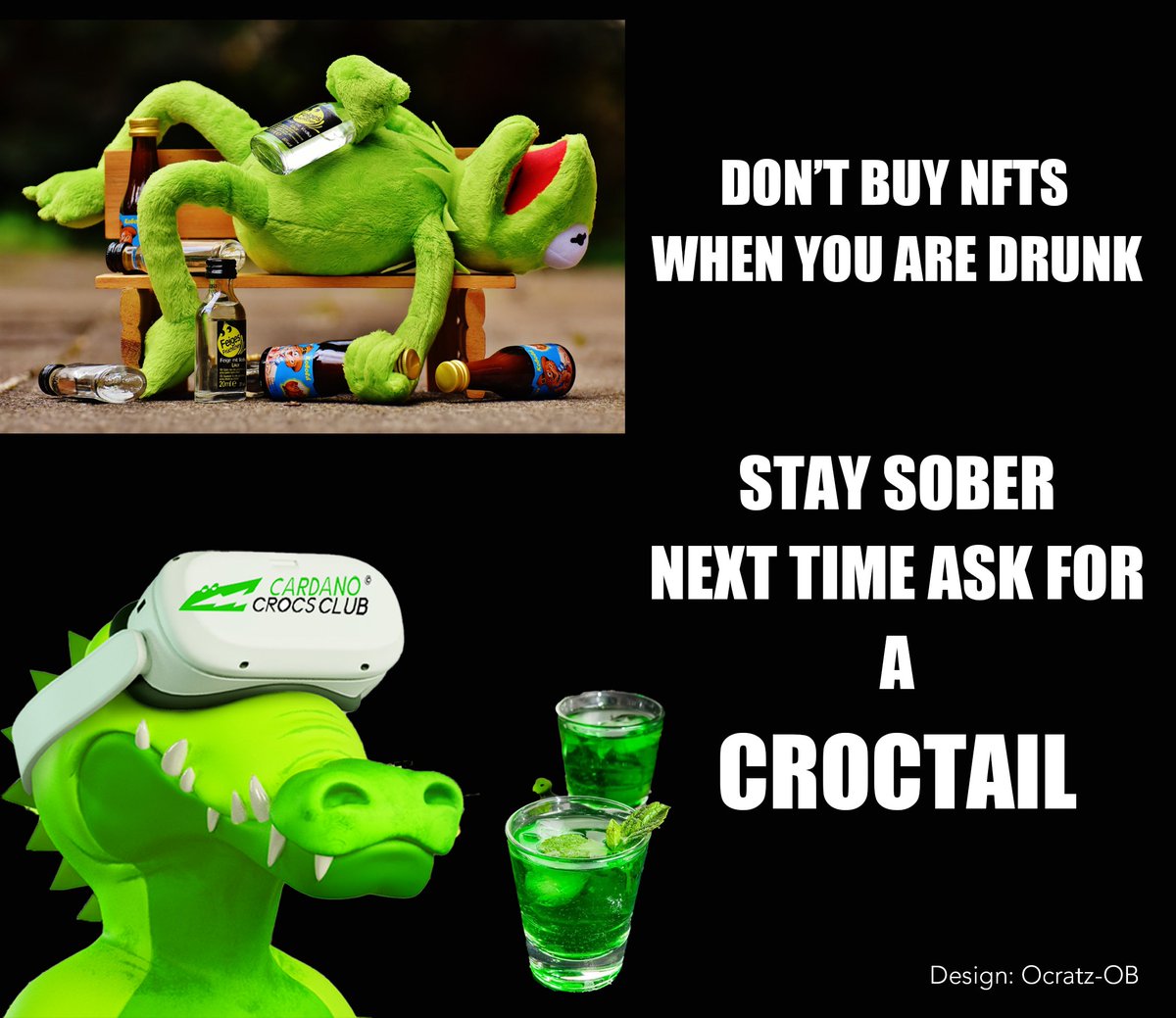 ocratzob's tweet photo. The Cardano Crocs Club NFTs are more than just assets - they're a way to connect with like-minded individuals and grow the NFT space. #CardanoCrocsClub #NFTConnect https://t.co/FNdzVSJ8Sn