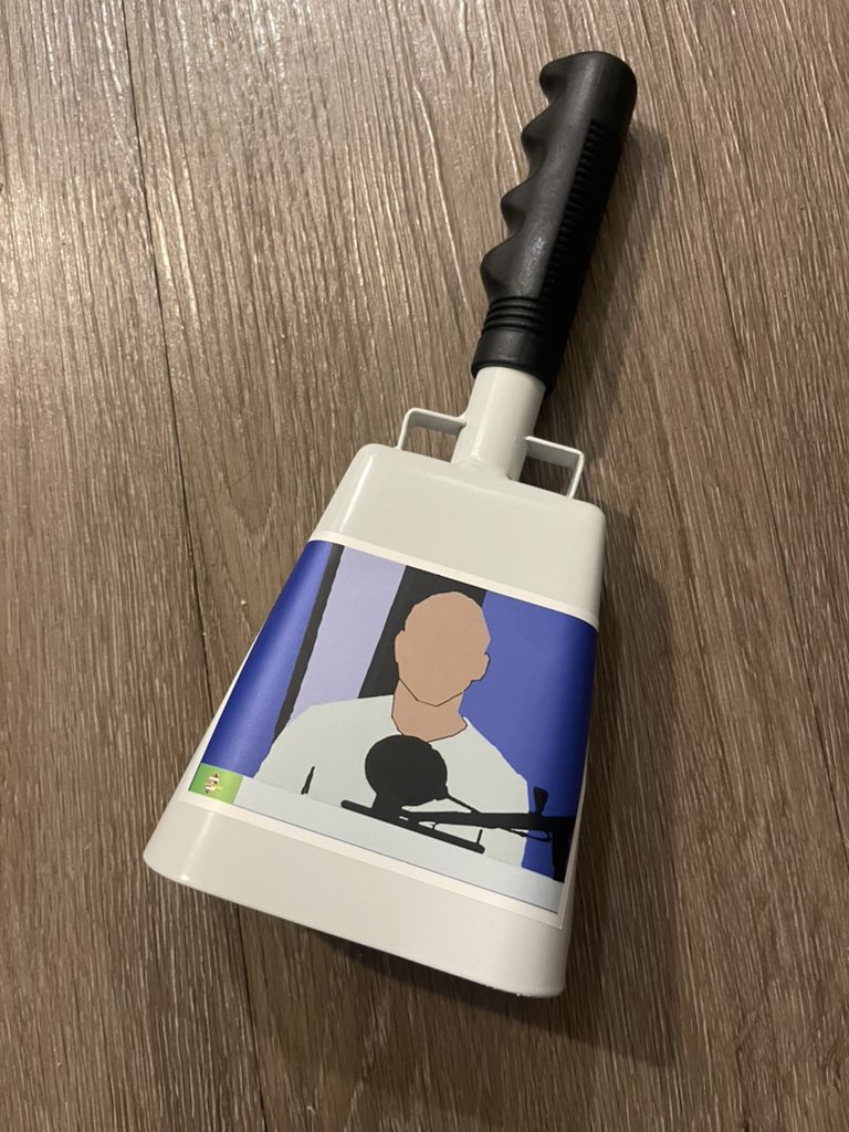 I have a wild story for you on tonight’s show &amp; it involves this cowbell with my silhouette on it