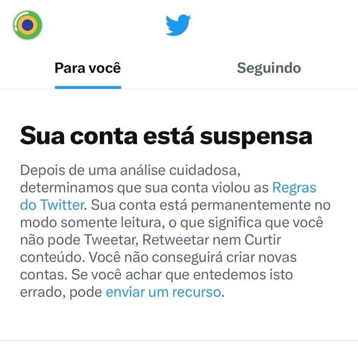 slpng_giants_pt's tweet photo. 🚨 URGENTE: O Twitter acaba de censurar perfil sobre a PL das Fake News sem dar motivos algum.

O projeto cria mecanismos exatamente para IMPEDIR que plataformas removam contas e conteúdos sem informar o motivo e obriga que a plataforma permita aos usuários recorrerem da censura indevida.

Isso só demonstra a urgência de PL 2630 JÁ.