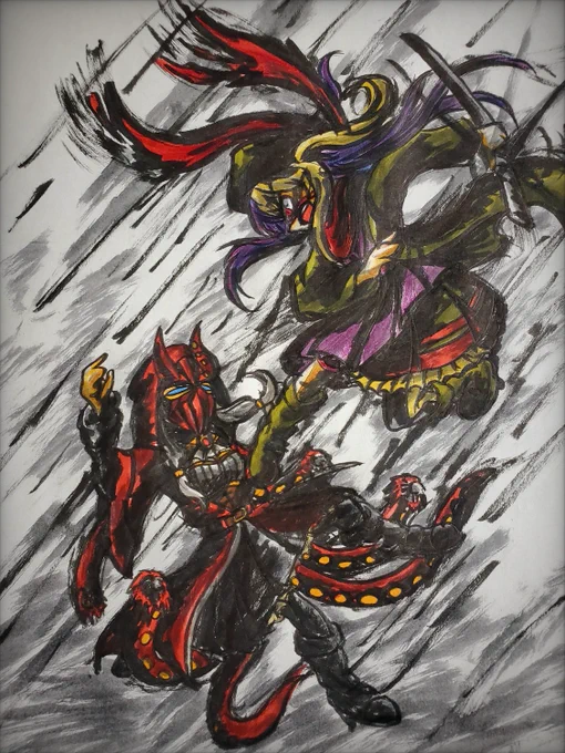 #創作 荻布かがりは継ぎ接ぎとなった魔法少女である。 彼女を改造したテリオスは、人類の新たな進化を企む恐るべき秘密結社である。 魔法少女ツギハギは、人類の尊厳と妹の復讐の為にテリオスと闘うのだ!