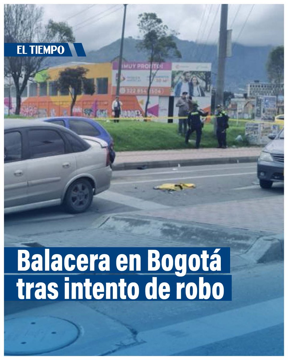 🚨 Balacera en Bogotá tras intento de robo por dos sujetos en una motocicleta ► bit.ly/3LGPZ93

Uno de los delincuentes que se enfrentó a las autoridades terminó herido. Detalles.