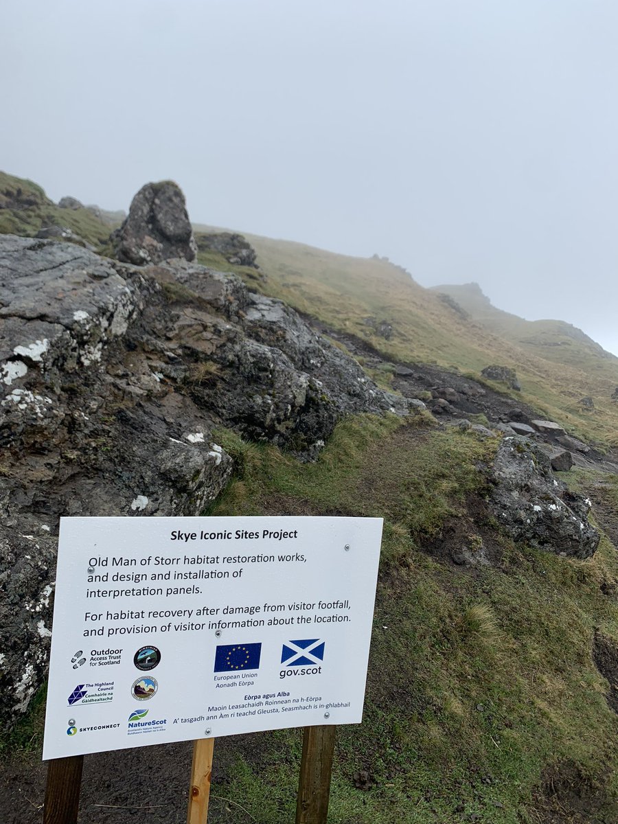On the path of Old Man of Storr in the north of the Scottish island of Skye... happy to find a lasting trace of the good cooperation between the European Union and the Scottish government…
