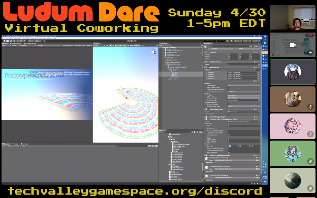tvgamespace's tweet image. We're hosting a virtual coworking session today for Ludum Dare game jam participants. Join us any time from 1-5pm on the TVGS Discord. Let's jam!

techvalleygamespace.com/discord

#LD53 #LDJAM #NYMakesGames