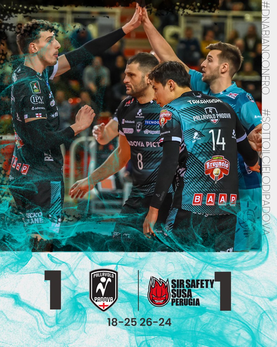 pallavolopadova's tweet photo. #playoff5posto #superlega #padovaperugia
Con la spinta della Kioene Arena vinciamo il 2° set!!! https://t.co/CZAYkIyskb