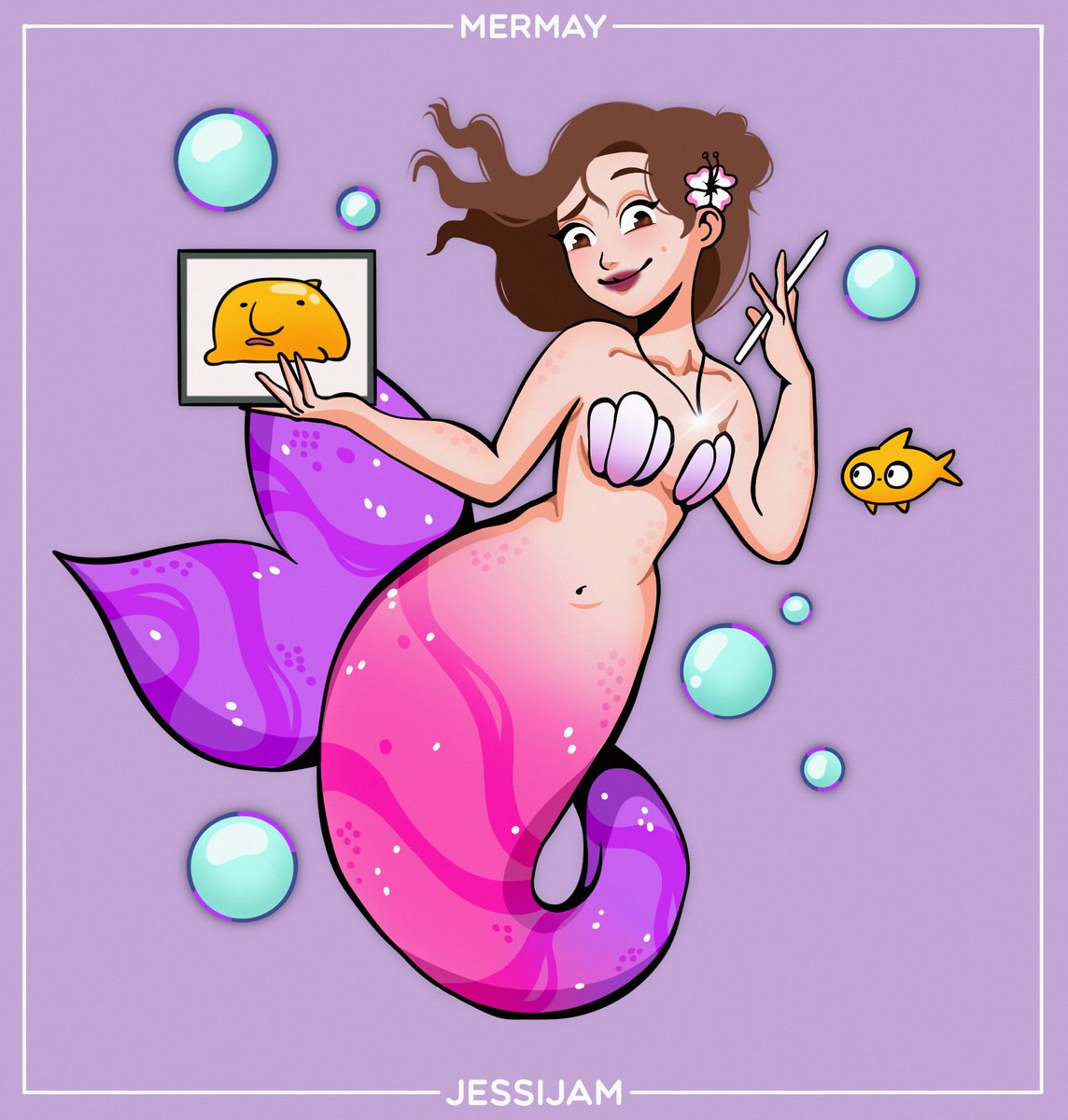 So, here #mermay comes (May —> MERMAY). And the first day is a self-portrait as a mermaid.

I will post a real self-portrait tomorrow 

I don’t know if I will be able to quickly generate pictures every day during May, the month is going to be difficult, but I will try
#art
