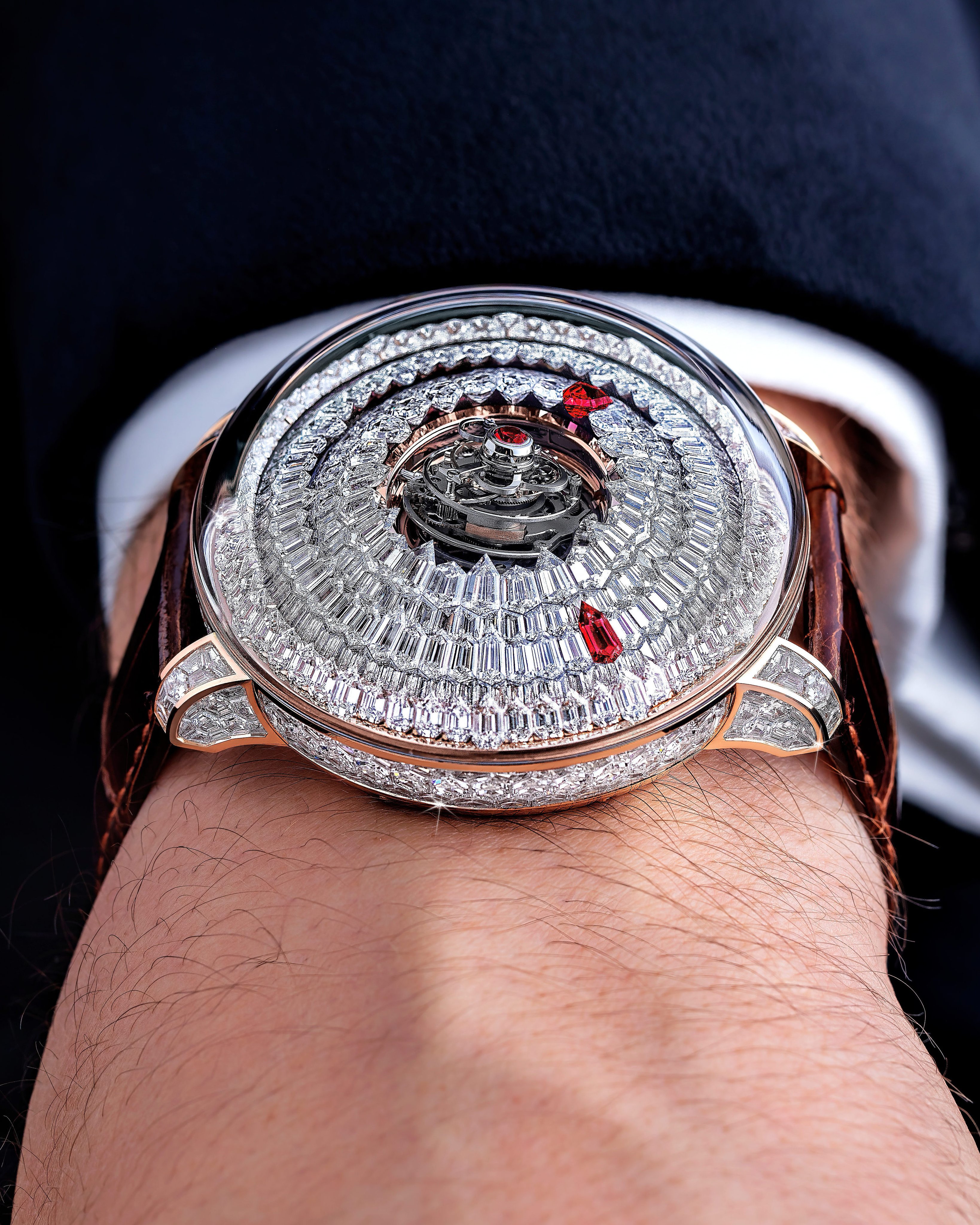 Jacob&Co on X: The Mystery Tourbillon will make your head spin. Not just  because of its central, double, flying, triple-axis tourbillon, but because  of the sheer number of diamonds it's made of 