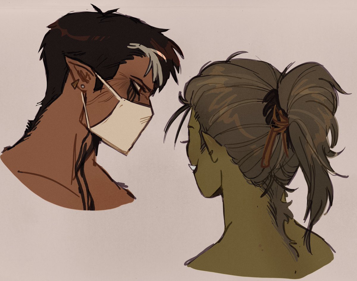 venusmage's tweet photo. What if half-orcs had little manes...🥺 https://t.co/072roL0qUR