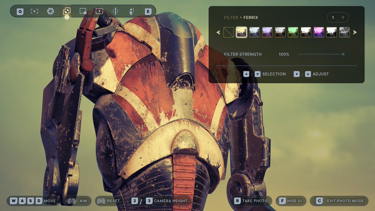DanGrievous's tweet photo. The filter names in "Jedi: Survivor" put a big smile on my face!
#StarWarsJediSurvivor #Ferrix #Mimban #Geonosis https://t.co/NQ4xV5KvjH