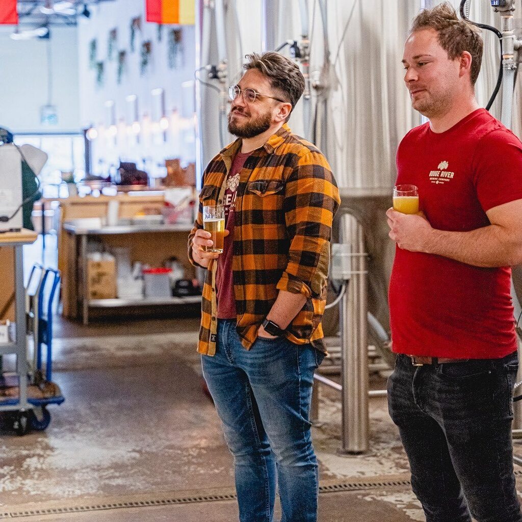 We had a great collab brew day with our friends from @rougeriverbrewing. 

We know it doesn't look like we're doing much more than drinking some beer together, but we did brew a killer IPA this day!

First Rodeo available now! instagr.am/p/CrquQ9su3wc/