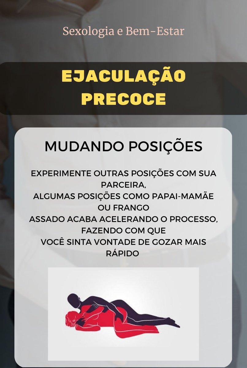 sexologiaBE's tweet photo. Método para ejaculação precoce: https://t.co/dDE7zRlUIW https://t.co/GivRaGurET