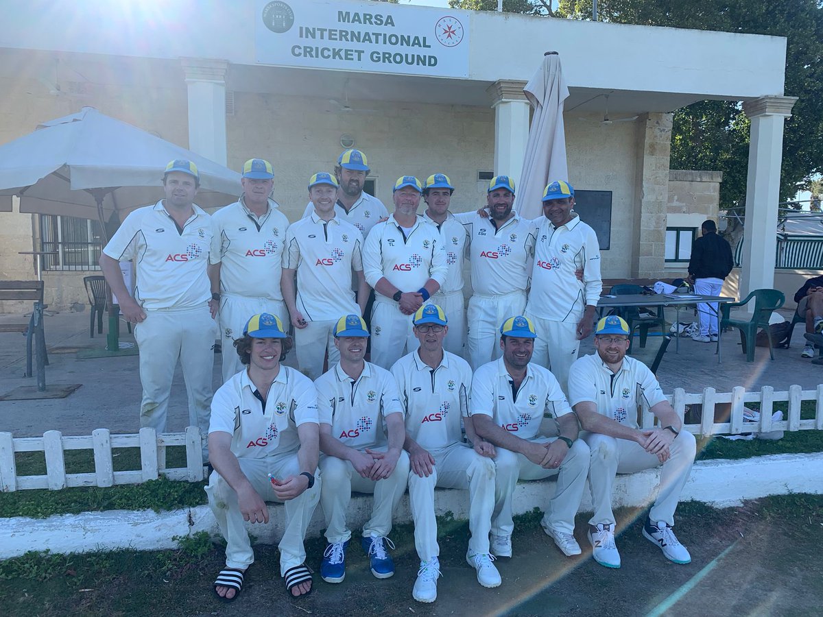 PirbrightCC's tweet photo. Thanks Advanced Control Solutions sponsors of PCC again in 2023. The Malta tour returned last Sunday from an extremely well organized &amp; enjoyable tour. Although PCC lost all 3 matches, they competed well coming close in the first T20, which Marsa Cricket Club won by just 8 runs https://t.co/D016RGDMsF