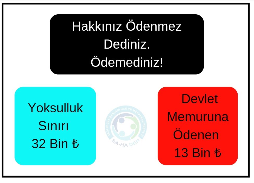 📢Enflasyon, pahalılık var diyip asgari ücrete işçiye emekliye, her kesime iyilestirme yaptınız.

✔️Memur bu ülkenin insanı degilmi,

✔️Bizi ne hale getirdiniz yahu, yere batsın sizin gelir adaletiniz. 

📌Mücadele için takip;
@memurlarin_sesi 

@_aliyalcin_
#MemurSokaktaMıKalsın