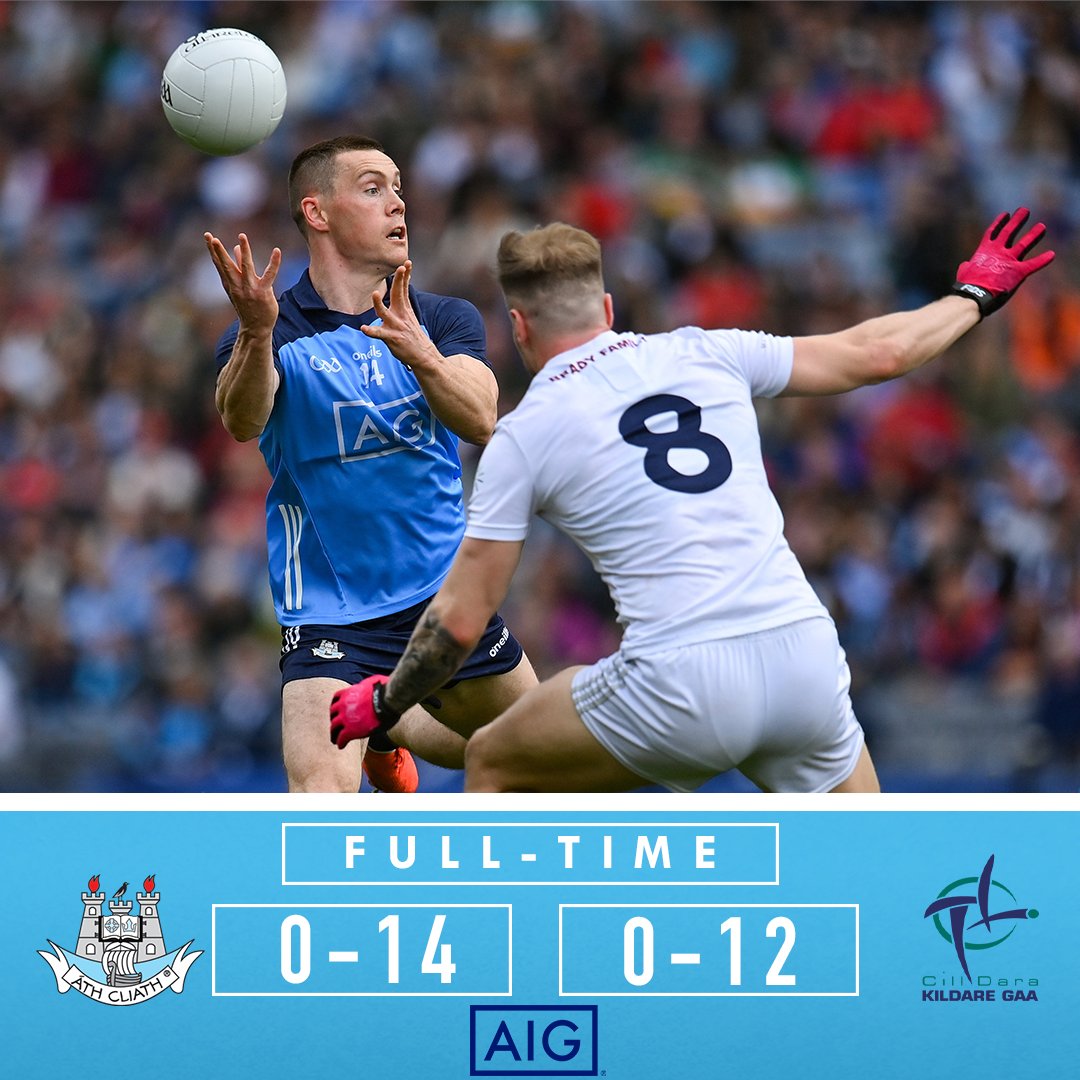 Full time and our Senior Footballers reach the Leinster Final with victory over Kildare 👕

#UpTheDubs