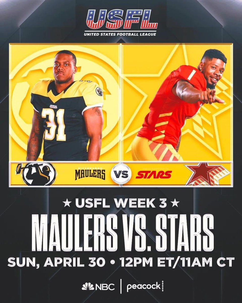 SPRINGFBNETWORK's tweet image. @USFL MATCHUPS FOR TODAY #USFL #USFL2023