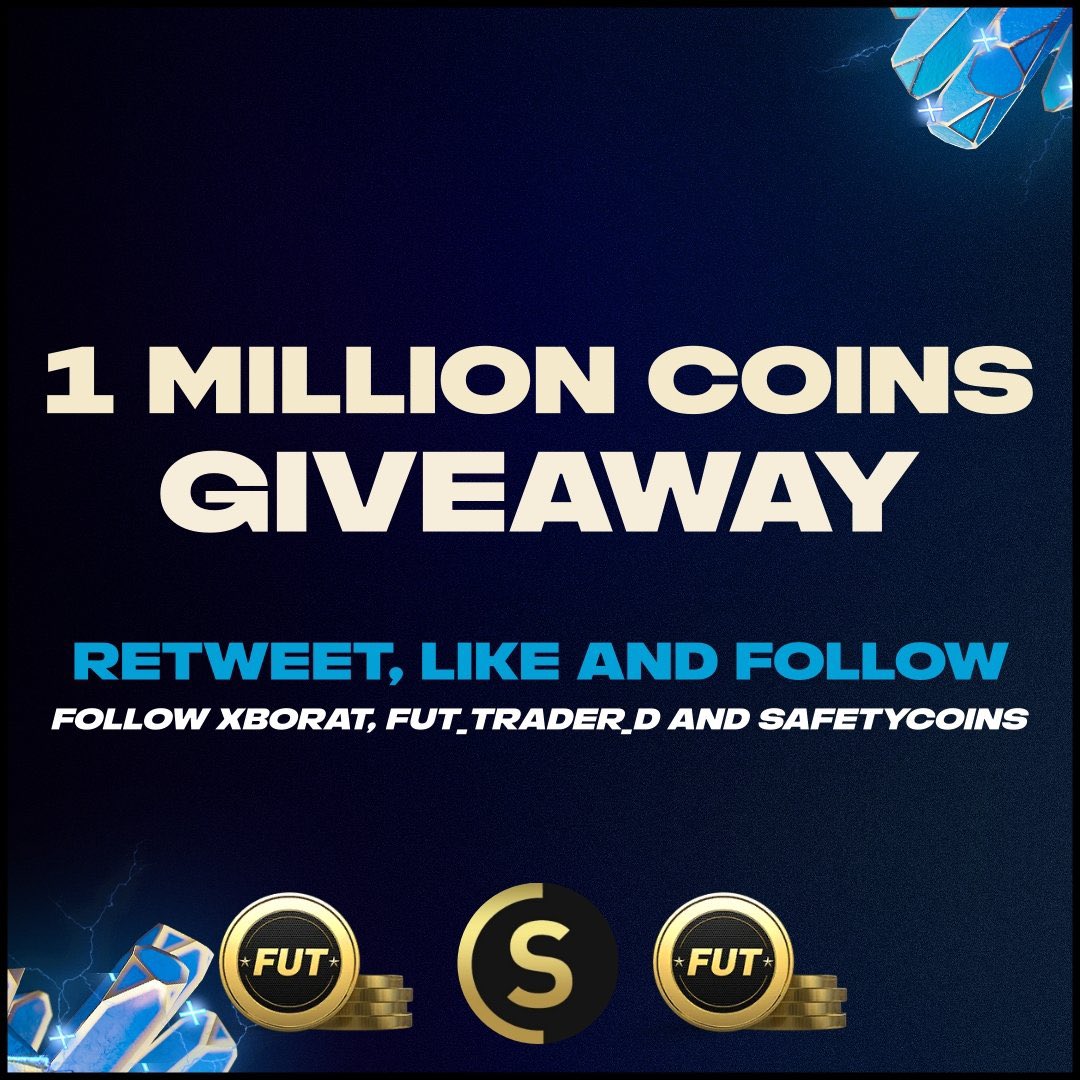 FUT_Borat's tweet photo. 🚨 #FIFA23  1 Million Coin Giveaway 🚨

To enter:

Retweet ♻️

Like ❤️

Follow: @FUT_Borat 
Follow: @fut_trader_D 
Follow: @safetycoins 

You have 48 hours! ⏳⏰ https://t.co/MPlMya57OP