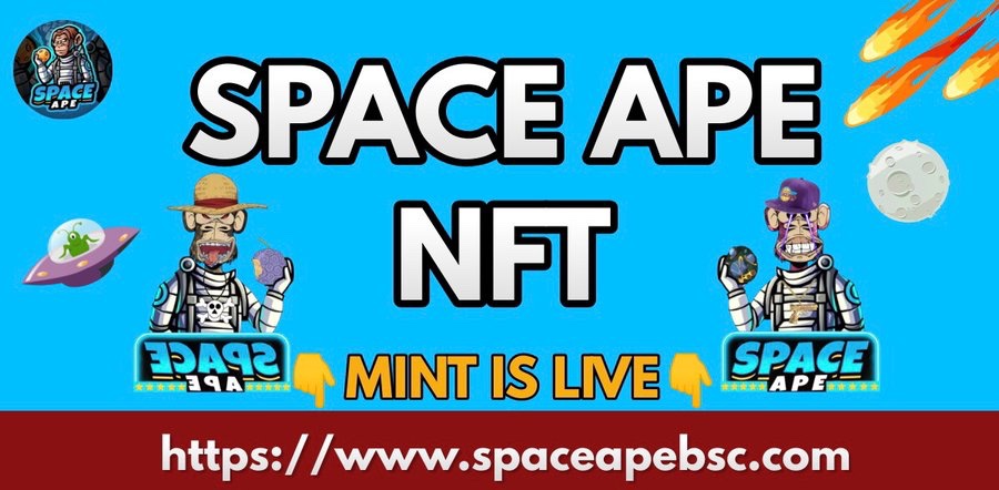 🐒 Space Ape 🐒 | SpaceApeNFTs Mint is live 🔥 tweet media