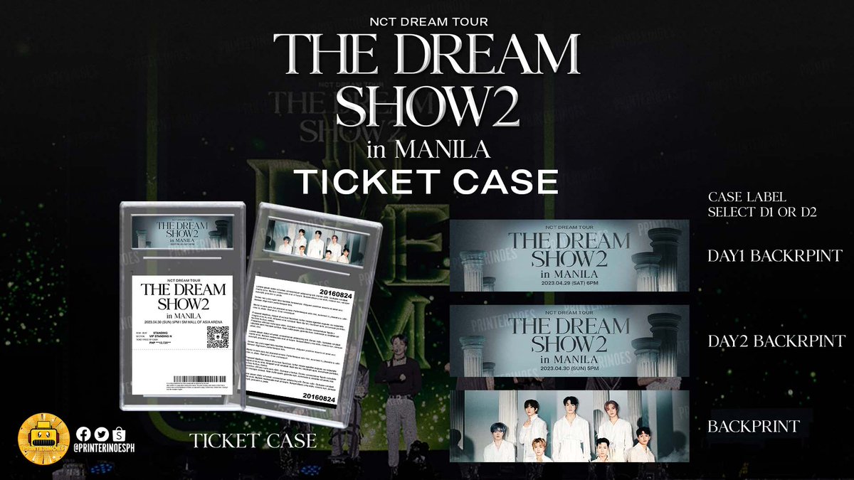 printerinoesph's tweet photo. WTS LFB IC
NCT DREAM TOUR 'THE DREAM SHOW2: In A DREAM' in MANILA Ticket Case
✨199php per case✨
✨Can choose Day 1 and Day 2 Case Label
✨High quality Label
✨Resealable
✨Hard case
✨Free inner and outer sleeve

#NCTDREAM_THEDREAMSHOW2_in_MANILA 
#NCTDREAMSHOW2_IN_MANILA https://t.co/OXPPCey3DG