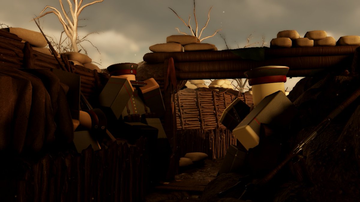 NasuMichiru's tweet photo. Wanted to practice some posing and building by creating a trench during WWI

Thanks to Tactical_Guy the beret dude for doing the lighting here and teaching me about lighting

#RobloxDev #RobloxDevs #ROBLOX https://t.co/3rjFUA8d1H