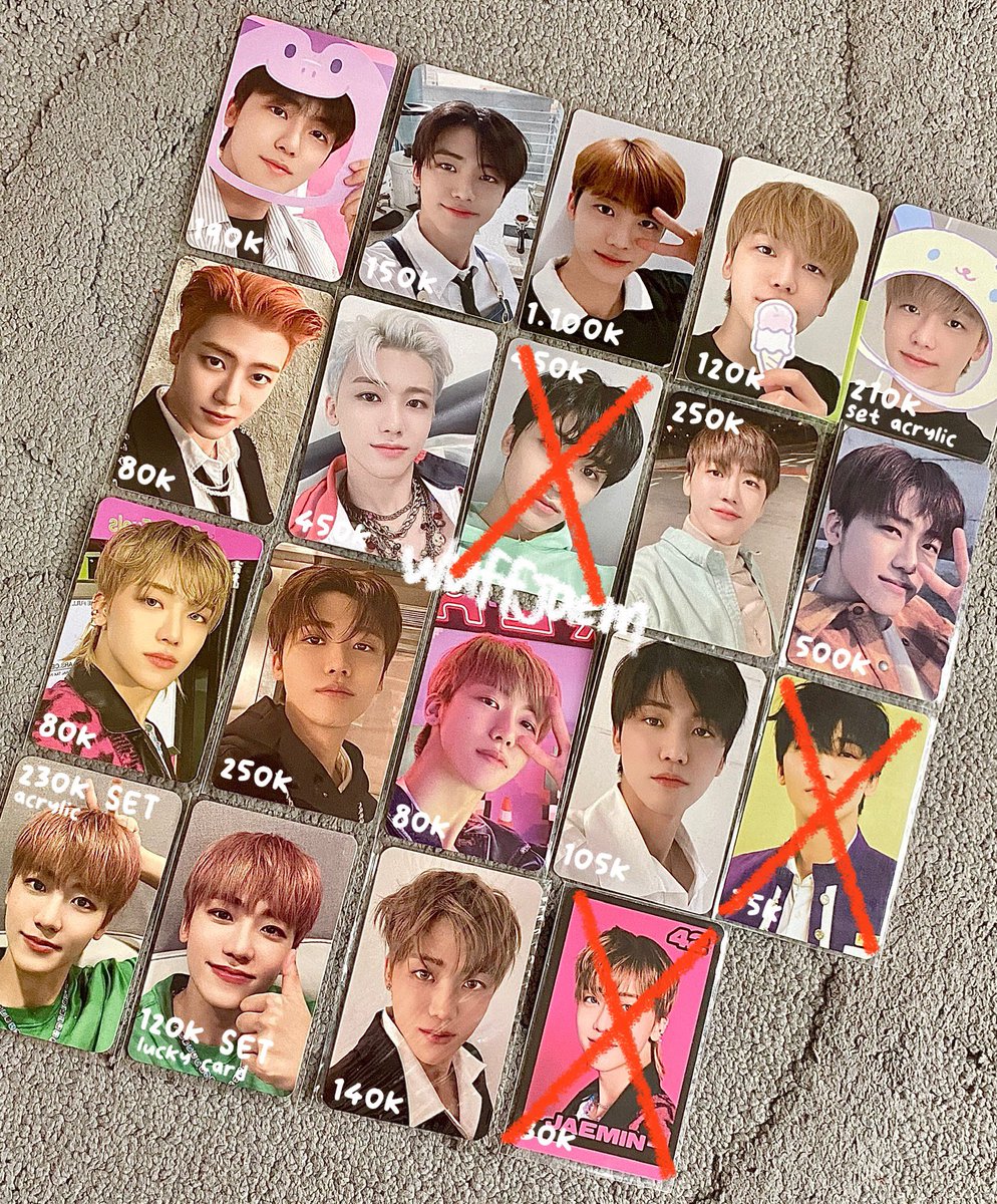 [rts are appreciated]
wts / want to sell / lfb ! 🧺

☆ aab jaemin photocard (s)
pinkfong dino tihol ticket holder 2018 sanrio acrylic kihno past ld lucky draw peace universe glimo

— exc packing
— split pay/keep event with dp
— lots of freebies will be given
📍 based in tng, ina