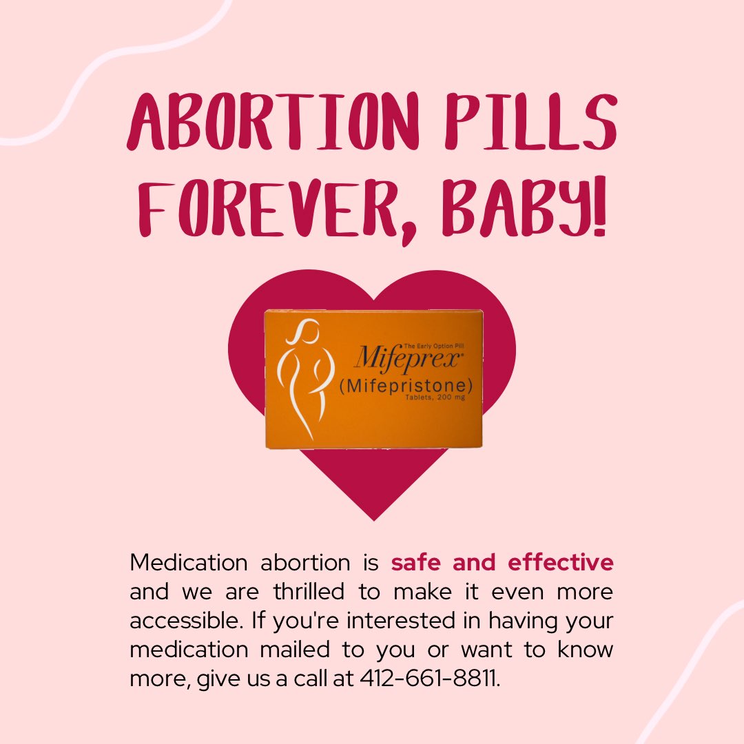 Have you heard the good news 😉?  We are so excited to be offering telehealth medication abortions! Medication abortions are SAFE and AVAILABLE!  More info coming! #medicationabortion #Pittsburgh  #telehealth