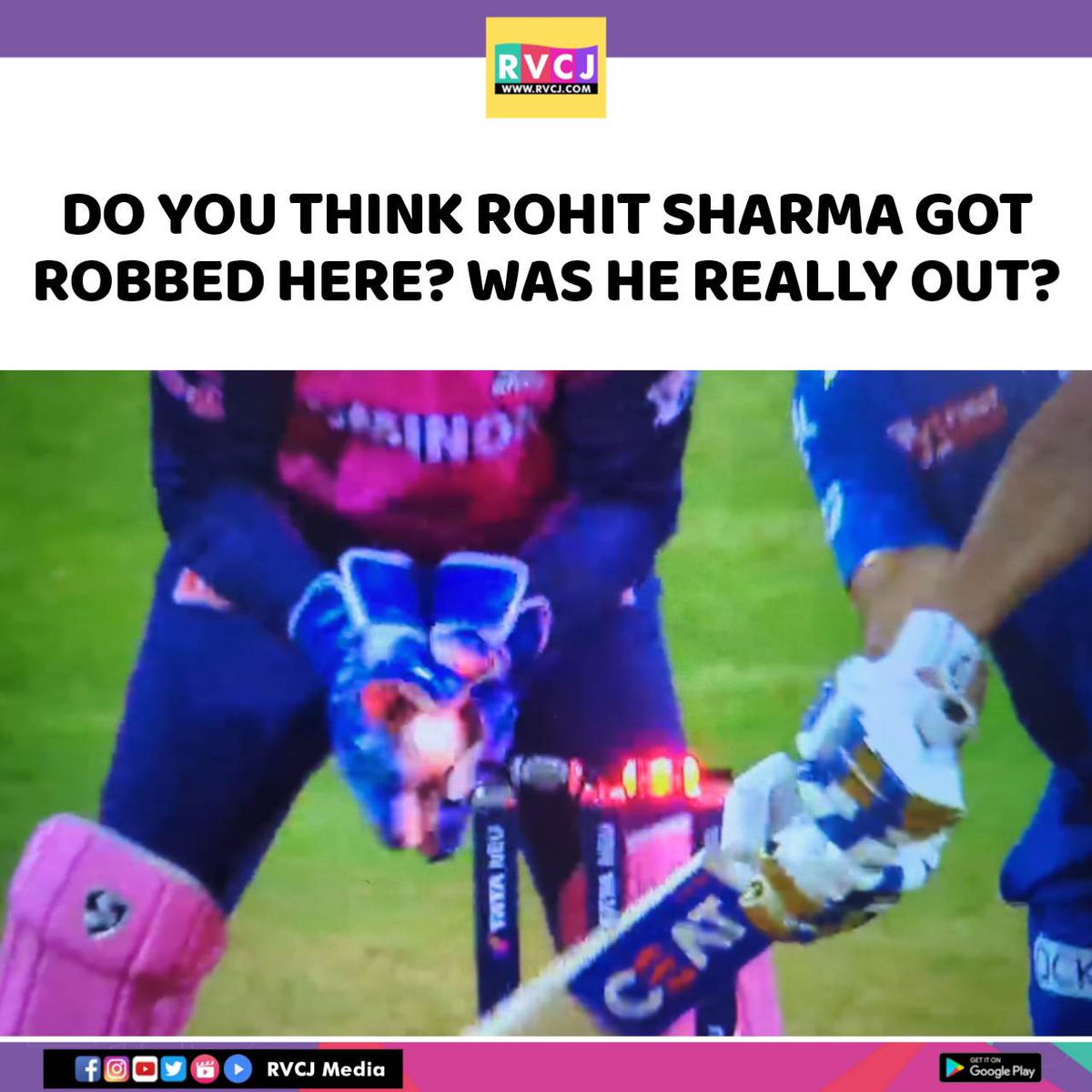 RVCJ_FB's tweet photo. Rohit Sharma's Wicket
#IPL2023 #MIvRR https://t.co/u6V1EkvL2E