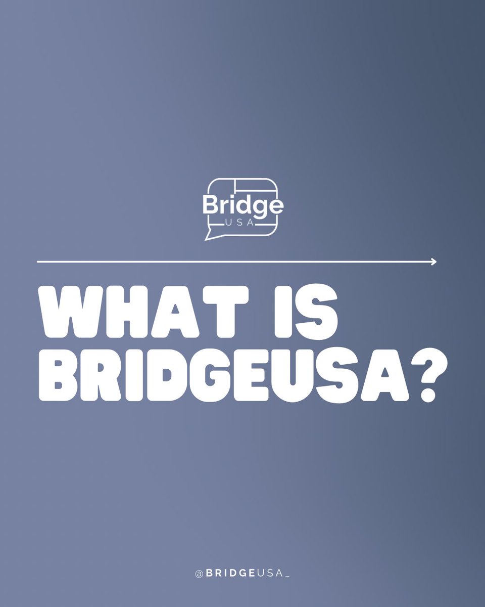 BridgeUSA_'s tweet photo. Are you tired of political division? Nice to meet you, we’re BridgeUSA! 👋🧵/ https://t.co/nsC3BYLj2w