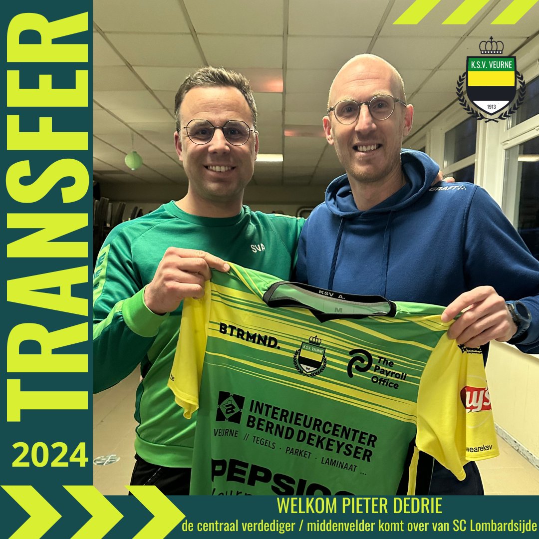 ✍️ Welkom Pieter Dedrie #ksvveurne
