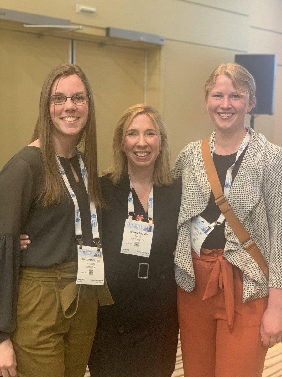 CaseySeidemanMD's tweet image. Sandwiched between two of my faves 🤩 watch out for @m_mccormickDO and @RuthM_DO - residents on the rise 📈 #AUA23